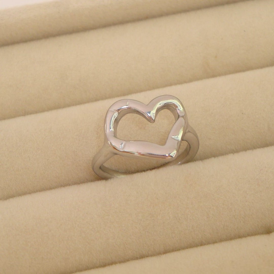 Rustic Heart Ring Silver EmpressVenusJewellery