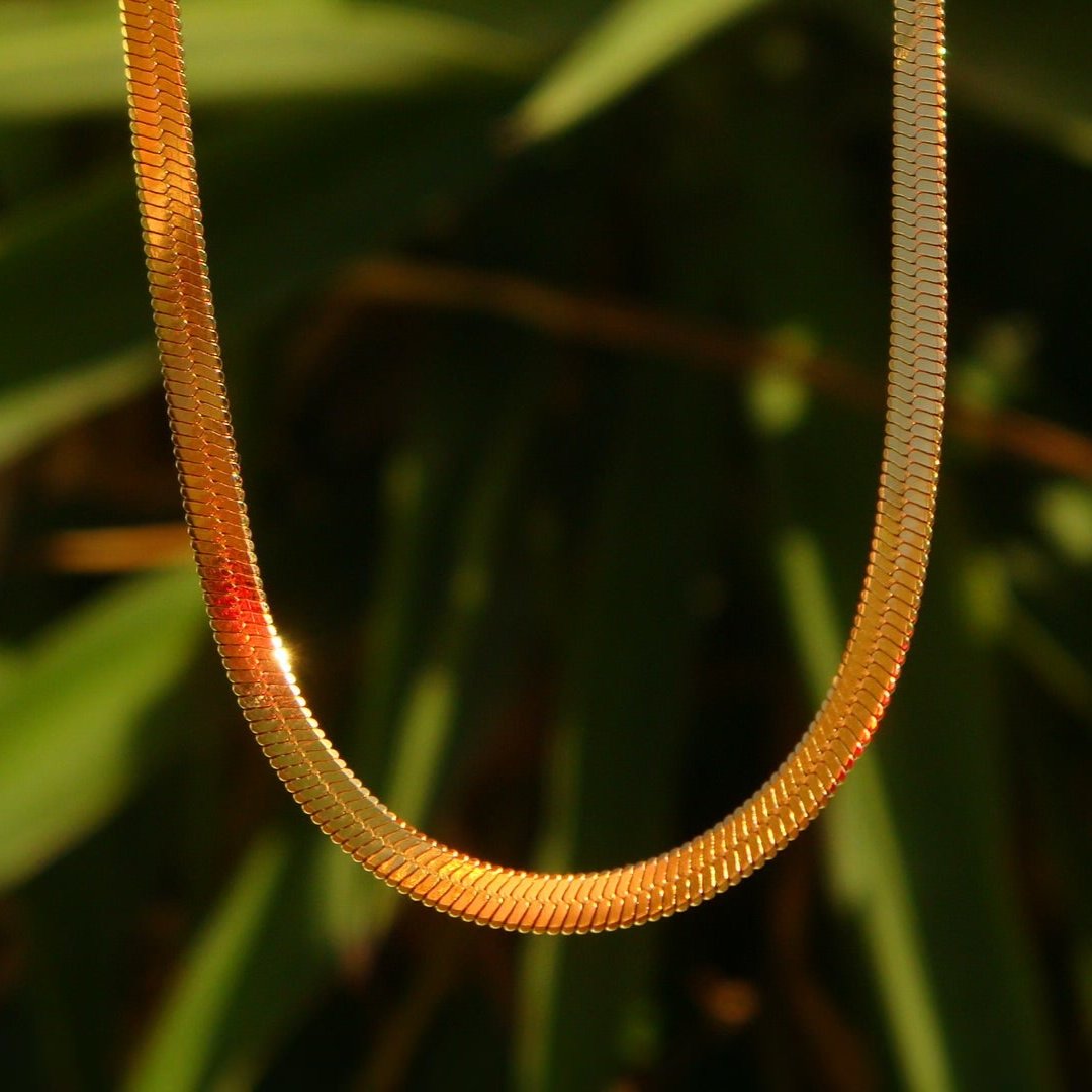 Herringbone Chain Necklace EmpressVenusJewellery