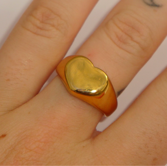 Heart Ring Gold EmpressVenusJewellery