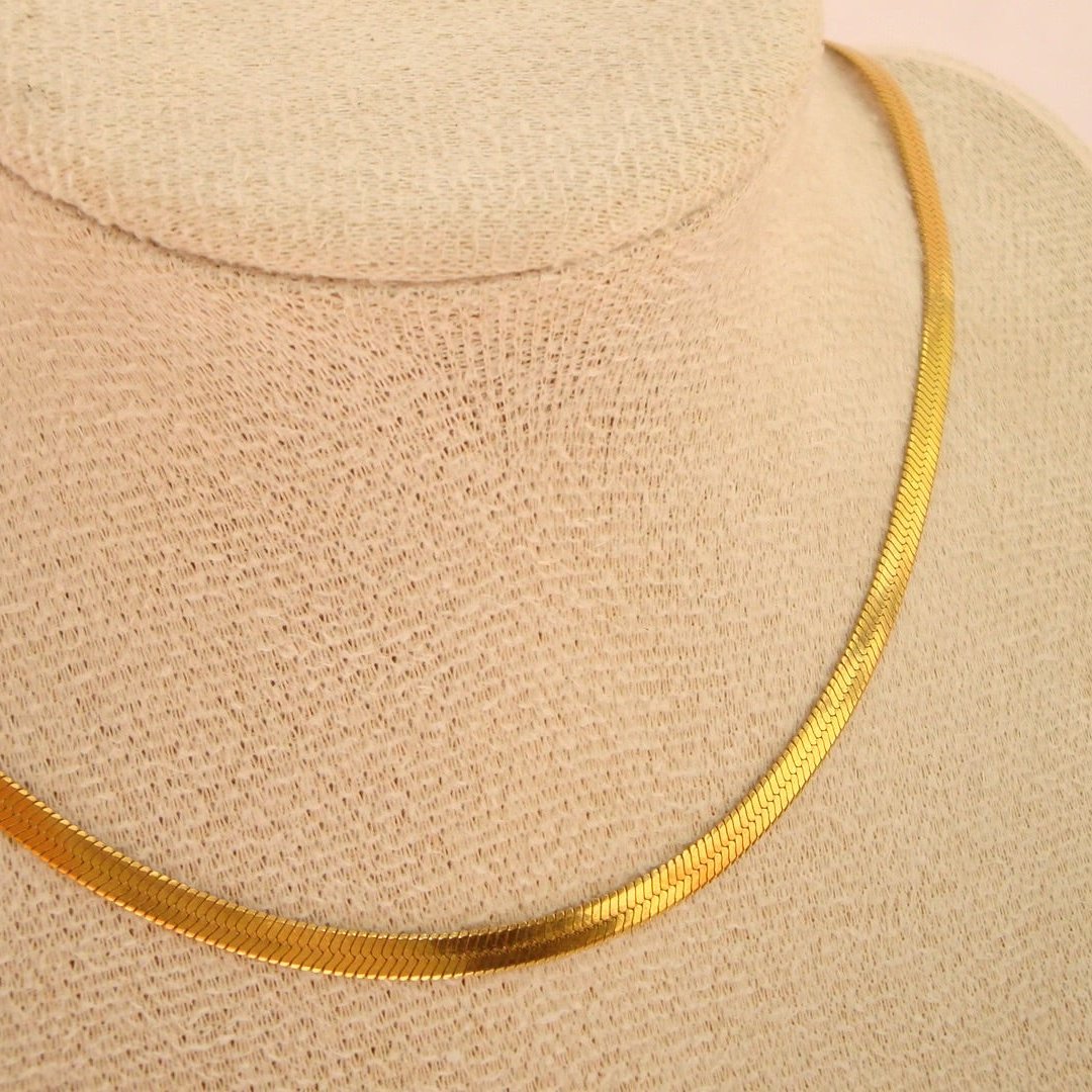 Herringbone Chain Necklace EmpressVenusJewellery