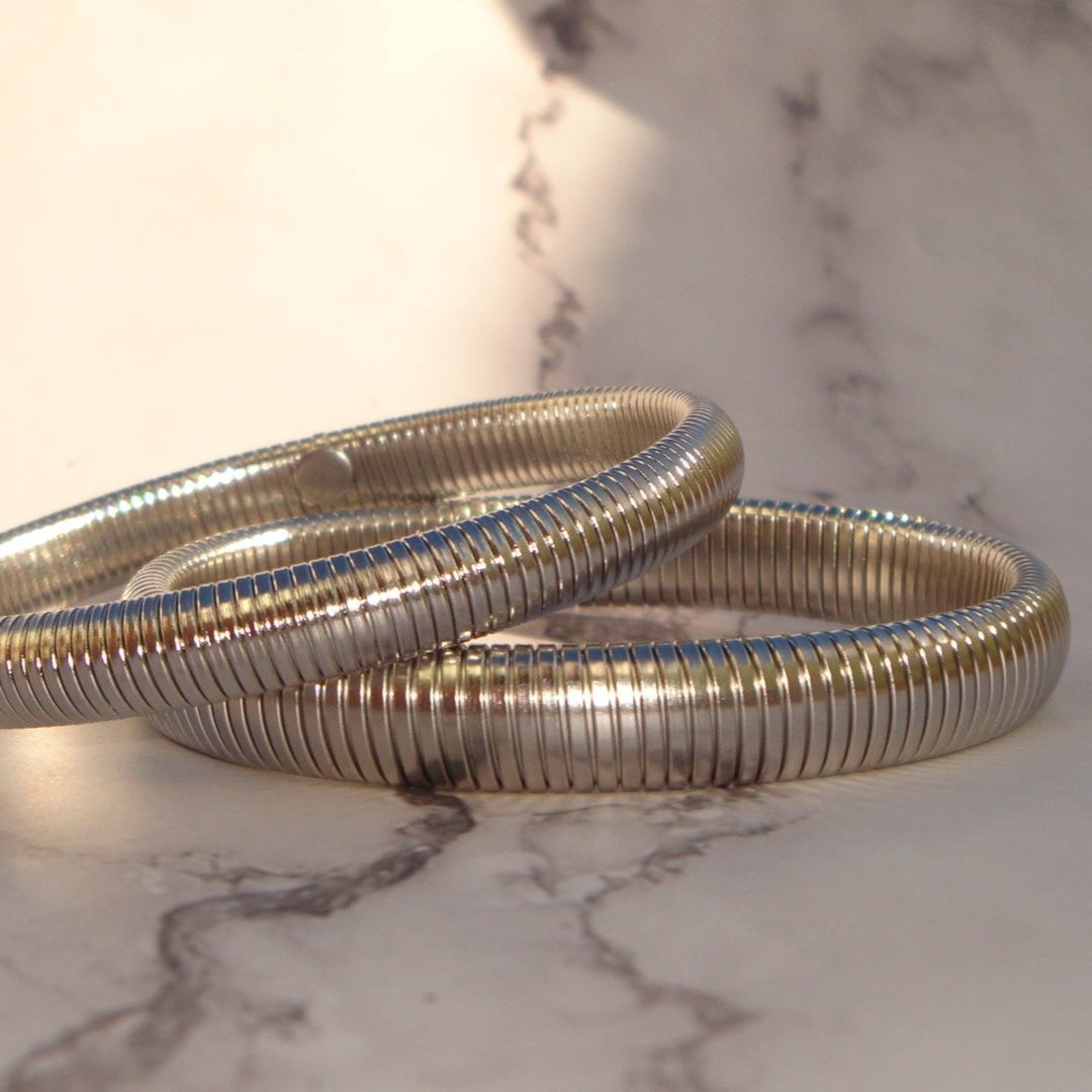 Retro Bangle Silver 10mm EmpressVenusJewellery