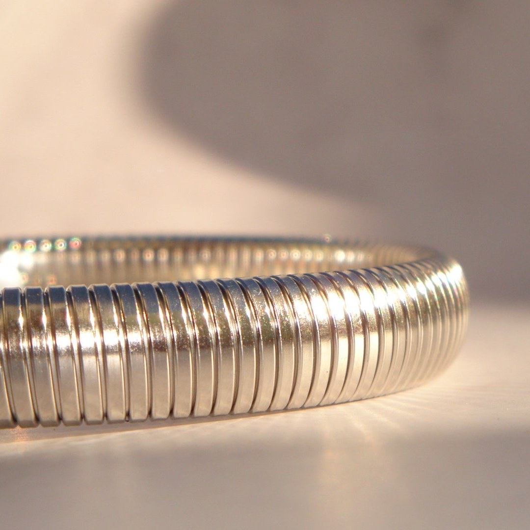 Retro Bangle Silver 10mm EmpressVenusJewellery