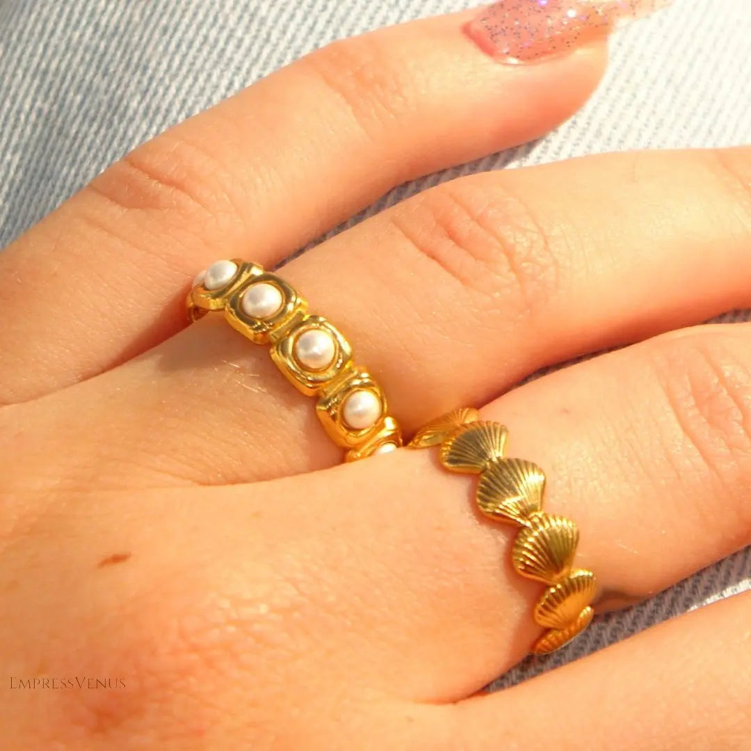 Pearls of Joy Ring - EmpressVenusJewellery